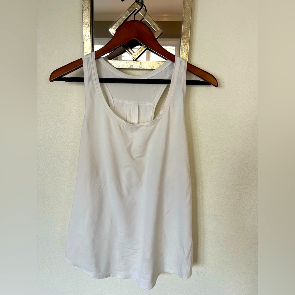 Lululemon White racer back tank top